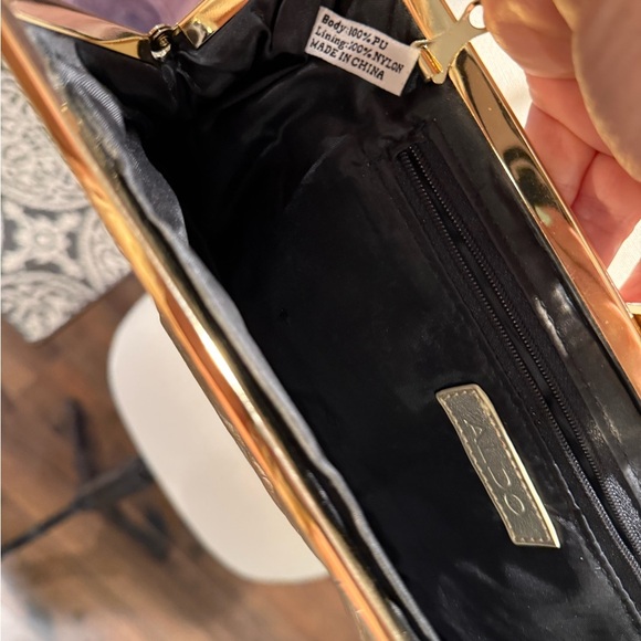 Aldo Gold Quilted Clutch with Chain Strap - Picture 6 of 6